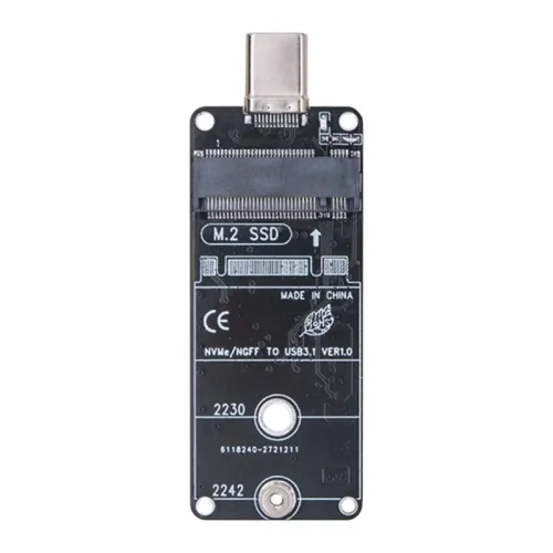 M.2 SSD 인클로저 어댑터 M.2 ~ USB 3.1 NVME NGFF 1000MB/S 확장 카드 2230 대 유형 C/2242에서 유형 C/2242에서 타입 A 형