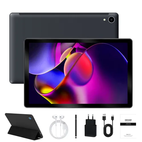 Pixelion 태블릿PC 10.1인치태블릿 36G+128G 8코어 Android16 Gemini AI2.0 Wi-Fi6 듀얼스피커 GMS인증 학습용 테블릿, 128GB, 블랙/Black