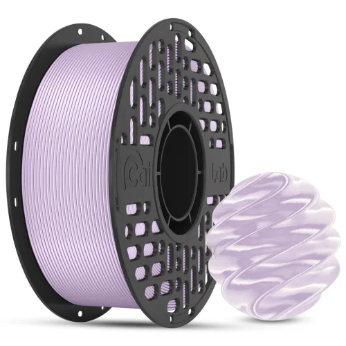 CaiLab 3D 프린터 필라멘트 PLA 실크 질감 쉬운 출력 고품질 1.75mm 안정적인 라인 직경 범용 재료 1kg (Bambu Lab A1, Mini, P1S,P2S 호환), 연보라색, (PLA)