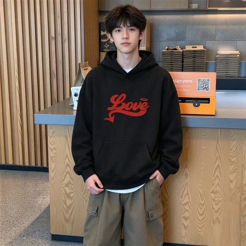 [단일품 / 1+1 ] 가을핏 겨울핏 기모 아동 아동티셔츠 아동 긴팔티 아동 블라우스 아동 맨투맨 티 남아 레터프린트 후드 오버핏 맨투맨 주니어 초등 중학생 21/42 DYT