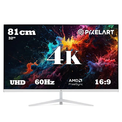 픽셀아트 4K UHD 게이밍 모니터 화이트, 81cm, PAU3211W(일반)