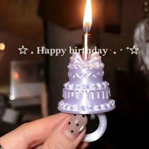 로맨틱 생일케이크 반지 숨겨진 반지케이스 생일파티 서프라이즈 프로포즈 이벤트 소품(놀라운 로맨틱 연출 필수품)[촛대 미포함,4mm 생일촛 호환]