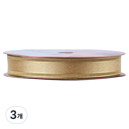 노크원 엠티 오간디 리본 15mm, 베이지, 3개, 15m