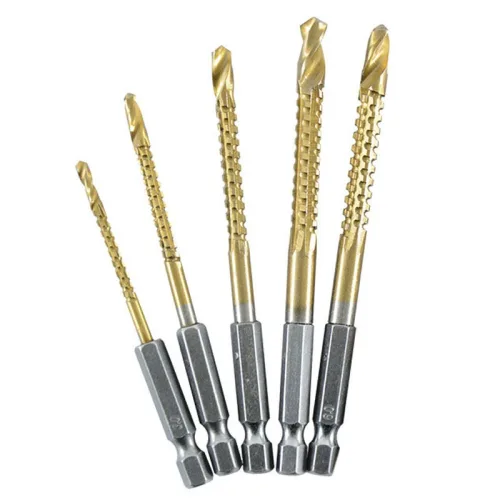 드릴비트 철기리 스테인레스기리 나무기리 목재기리 톱날비트 임팩겸용 3mm/4mm/6mm/6.5mm/8mm 5종세트, 1세트