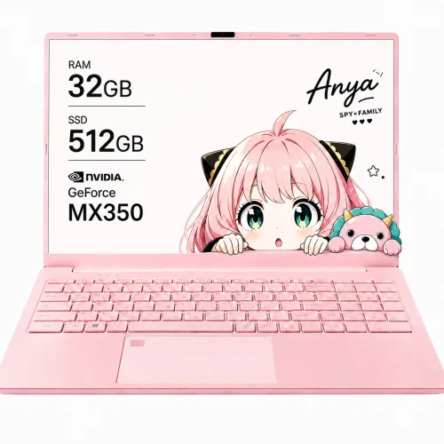 15.6인치 대화면 외장그래픽 노트북 AMD A6-7310U 32GB RAM 512GB SSD GeForce MX350 2GB F외장그래픽 지문인식 사무용 학습용 영상용 가성비 노, A39, WIN10, 32GB, 512GB, 분홍색