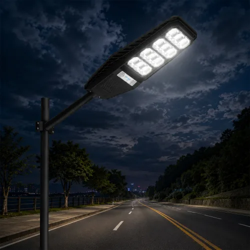 솔라콤 태양광 가로등 LED 200W, 블랙