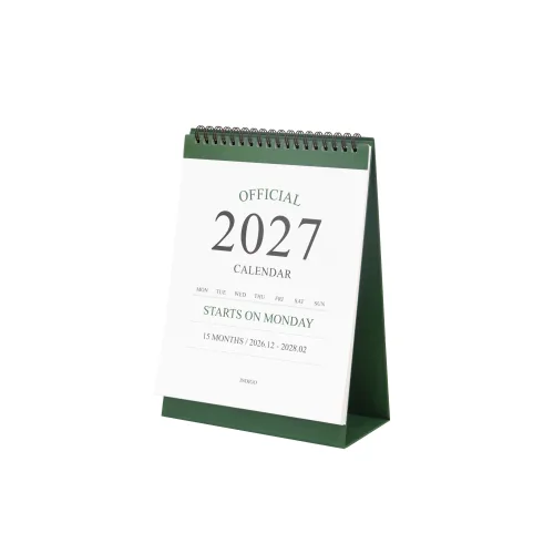 인디고 2027 오피셜 월요일부터 시작하는 탁상 달력 데스크 캘린더 교사 교무 업무용, 1개, 단품