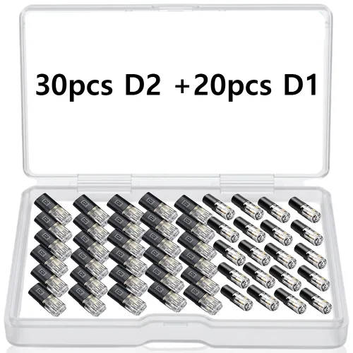 UMLIFE 50pcs 더블 와이어 플러그인 커넥터 키트 1핀 2핀 잠금 버클 저전압 와이어 커넥터 자동차 LED 조명 DIY 탈피 절단 불가 18-22AWG, 1세트