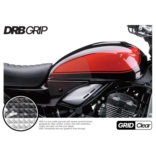 디알비그립 가와사키 Z900RS 18~ 그리드 투명 DRB GRIP 니그립패드