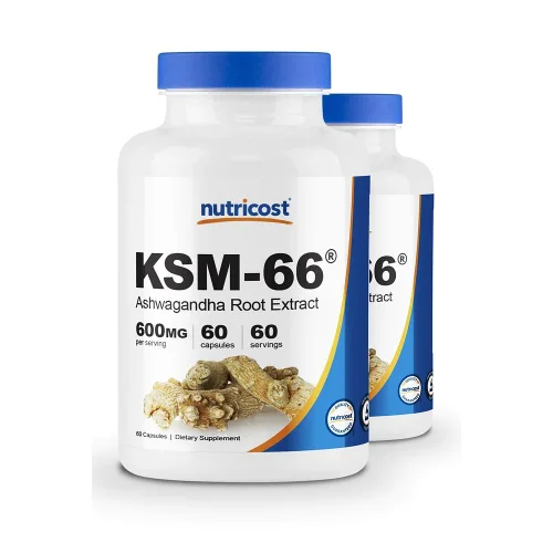 뉴트리코스트 KSM-66 아슈와간다 뿌리 추출물 600mg 캡슐, 60정, 2개