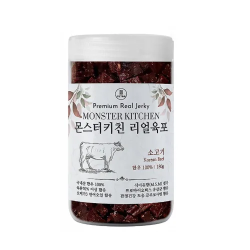 몬스터키친 리얼육포 강아지 간식 플로우비, 소, 2개