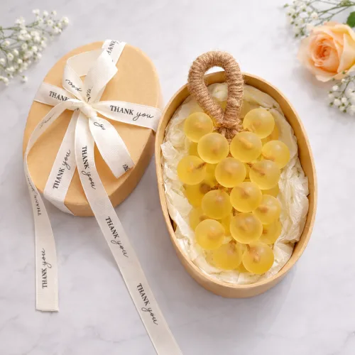 크리스탈 포도모양(250g) 인테리어 소품 집들이 선물세트 선물상자 리본 증정, 1개, 옐러우치자꽃향