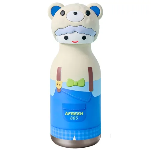 304 캐릭터 텀블러 진공 귀여운 텀블러 선물, 1개, 450ml, 블루